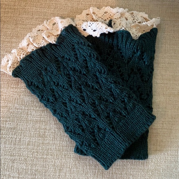 Dark Green boot cuffs - Picture 2 of 3